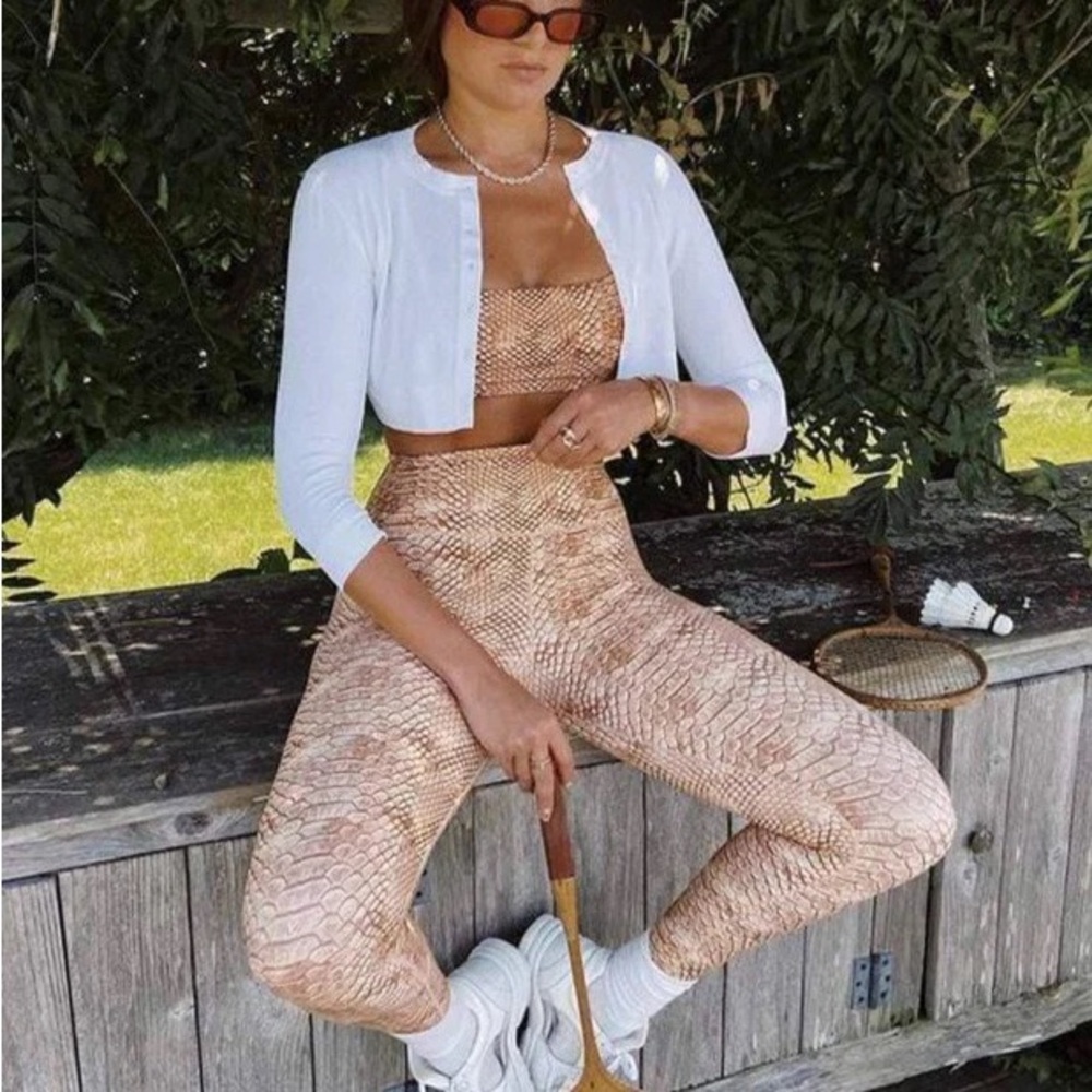 Weworewhat Snakeskin Leggings